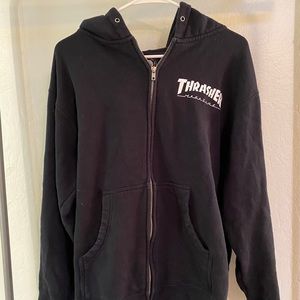 Thrasher navy zip up